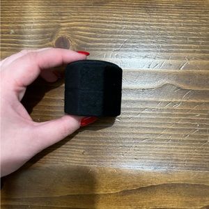 Black Velvet Ring Box - 3 Slots
